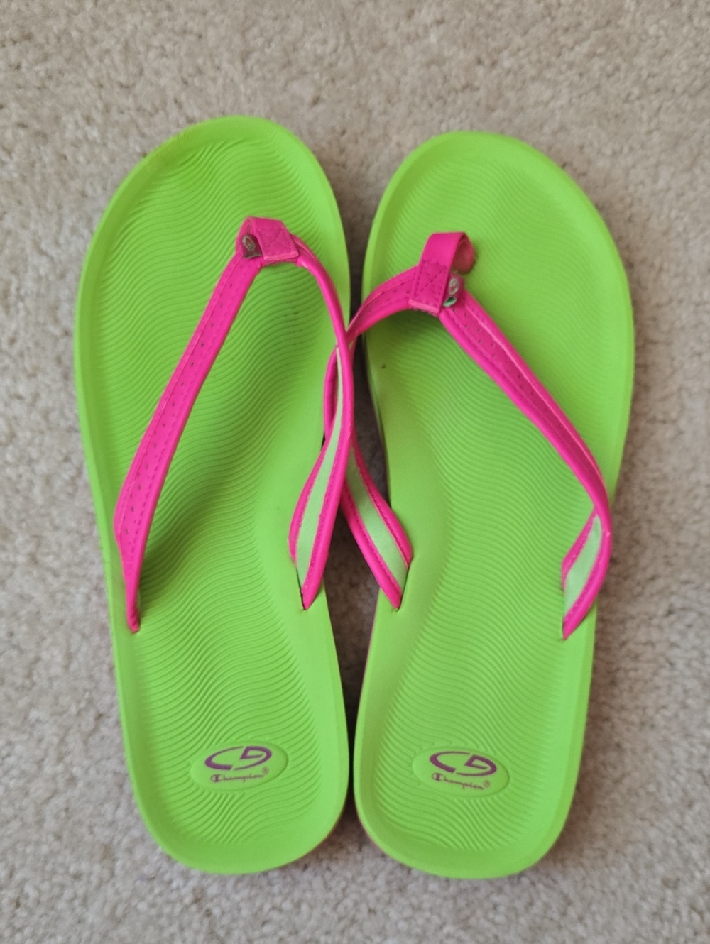 C9 Green & Pink Women's Flip Flops
